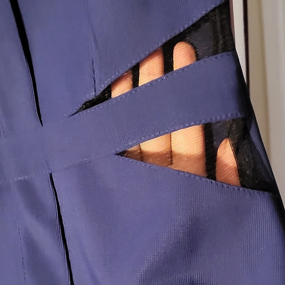 Royal blue cutout minidress NWOT - Picture 2 of 4